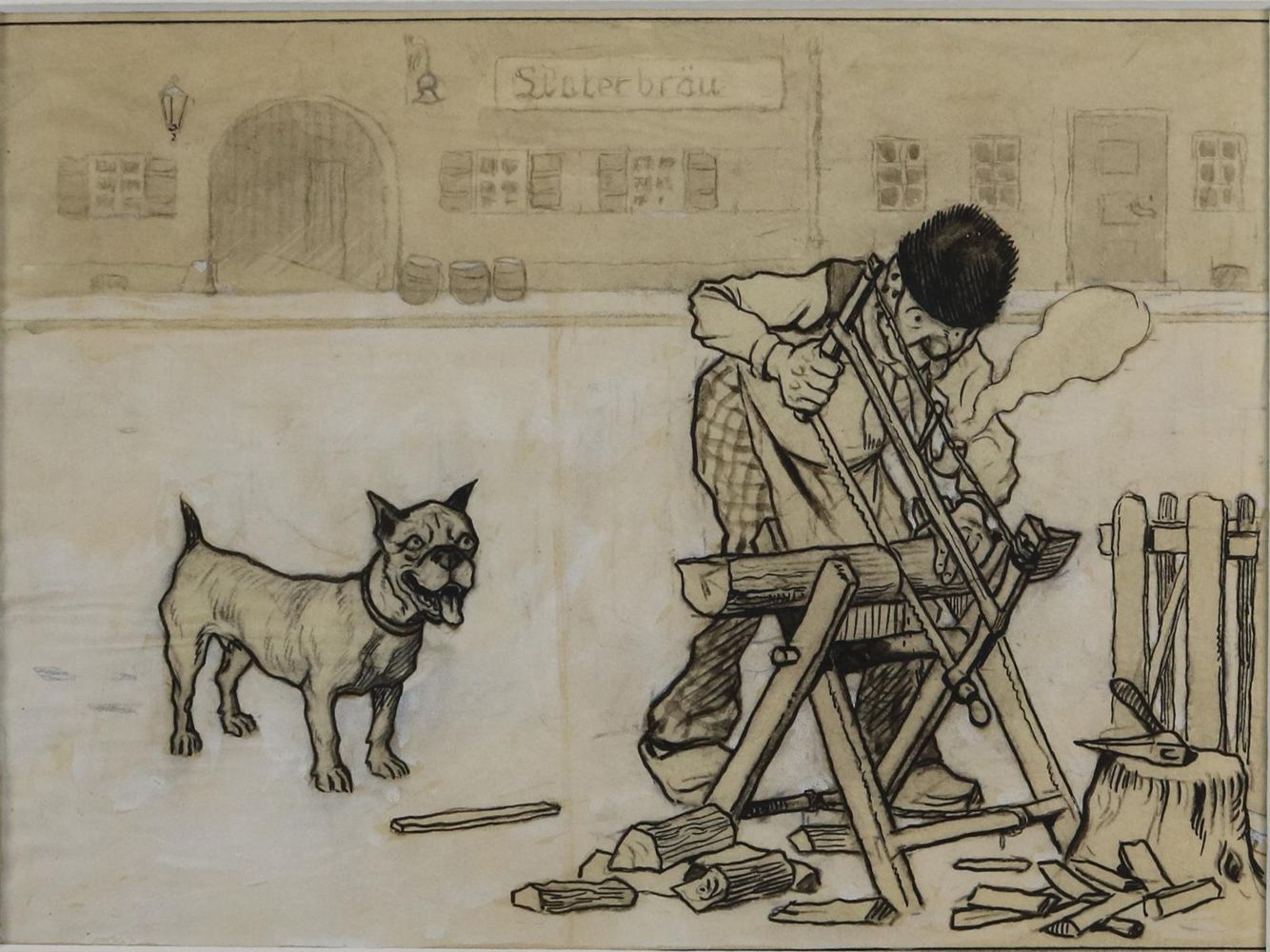 Große Abbildung Nr.3: 143-4021 Oberländer, Adolf: (Künstlergraphik, Karikatur)