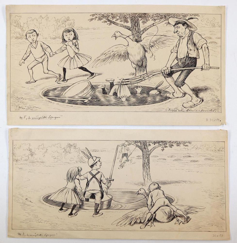Große Abbildung Nr.4: 143-4023 Oberländer, Adolf: (Künstlergraphik, Karikatur)