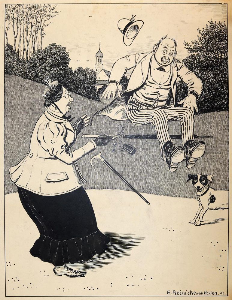 Große Abbildung Nr.1: 143-4025 Reinicke, Emil: (Künstlergraphik, Karikatur)