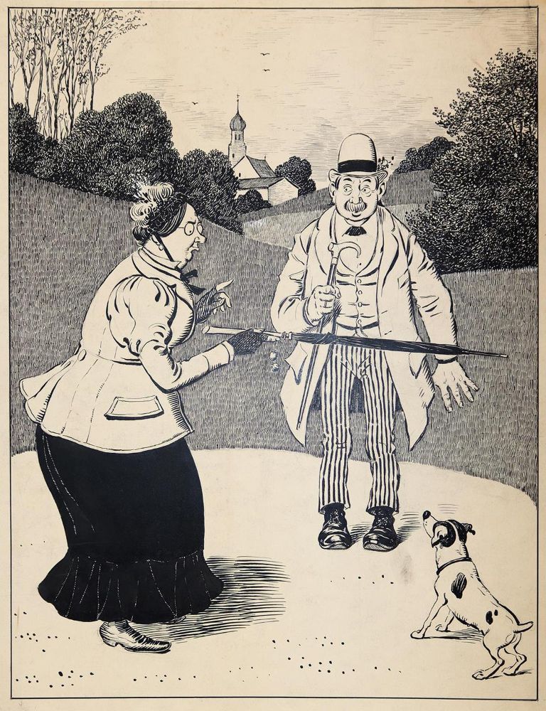 Große Abbildung Nr.6: 143-4025 Reinicke, Emil: (Künstlergraphik, Karikatur)