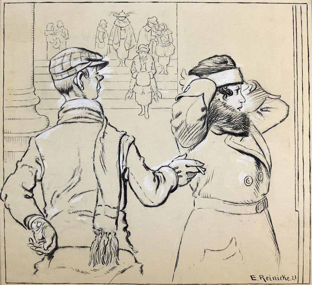 Große Abbildung Nr.1: 143-4026 Reinicke, Emil: (Künstlergraphik, Karikatur)