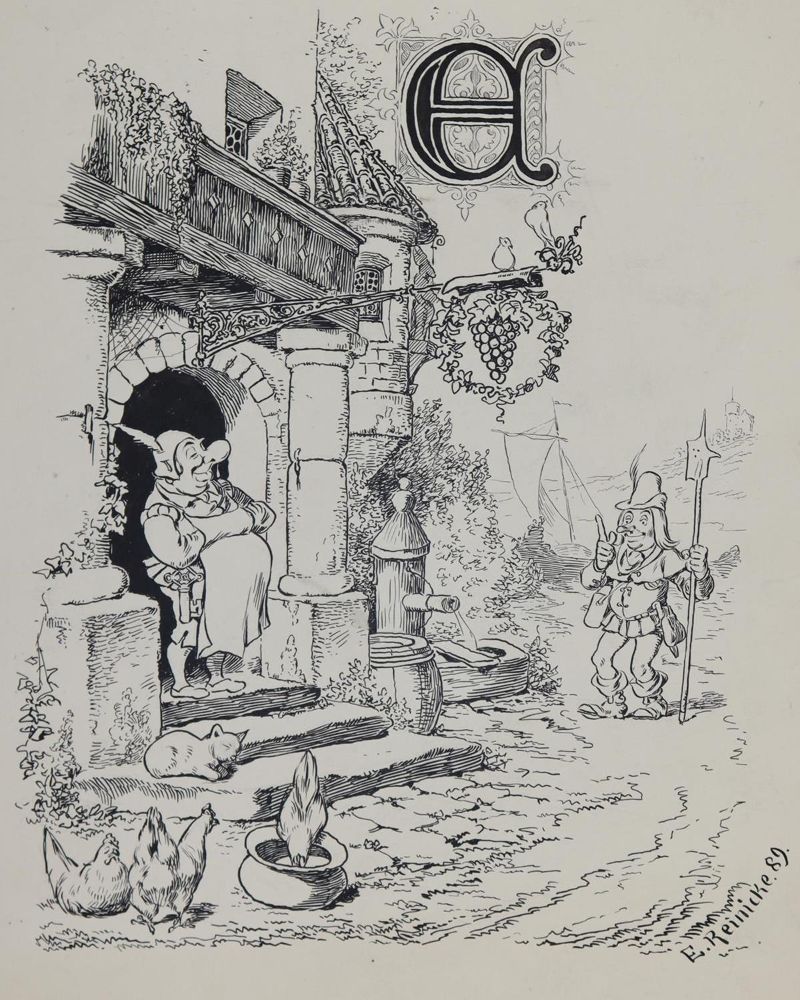Große Abbildung Nr.7: 143-4027 Reinicke, Emil: (Künstlergraphik, Karikatur)