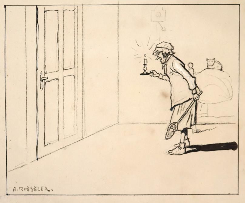 Große Abbildung Nr.1: 143-4030 Roeseler, August: (Künstlergraphik, Karikatur)