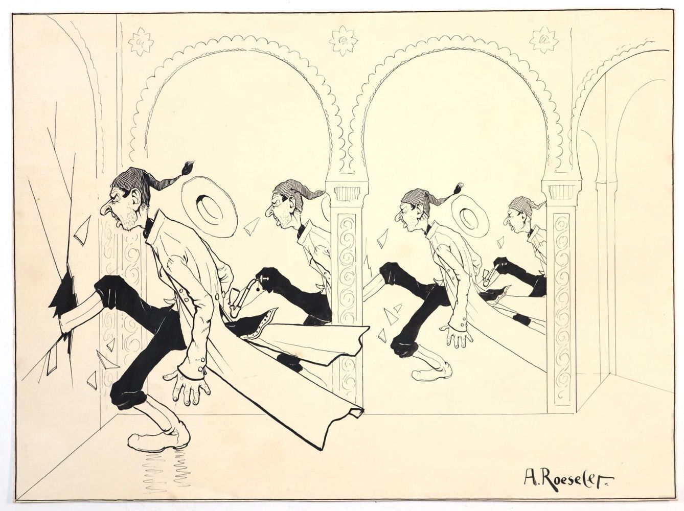 Große Abbildung Nr.11: 143-4030 Roeseler, August: (Künstlergraphik, Karikatur)
