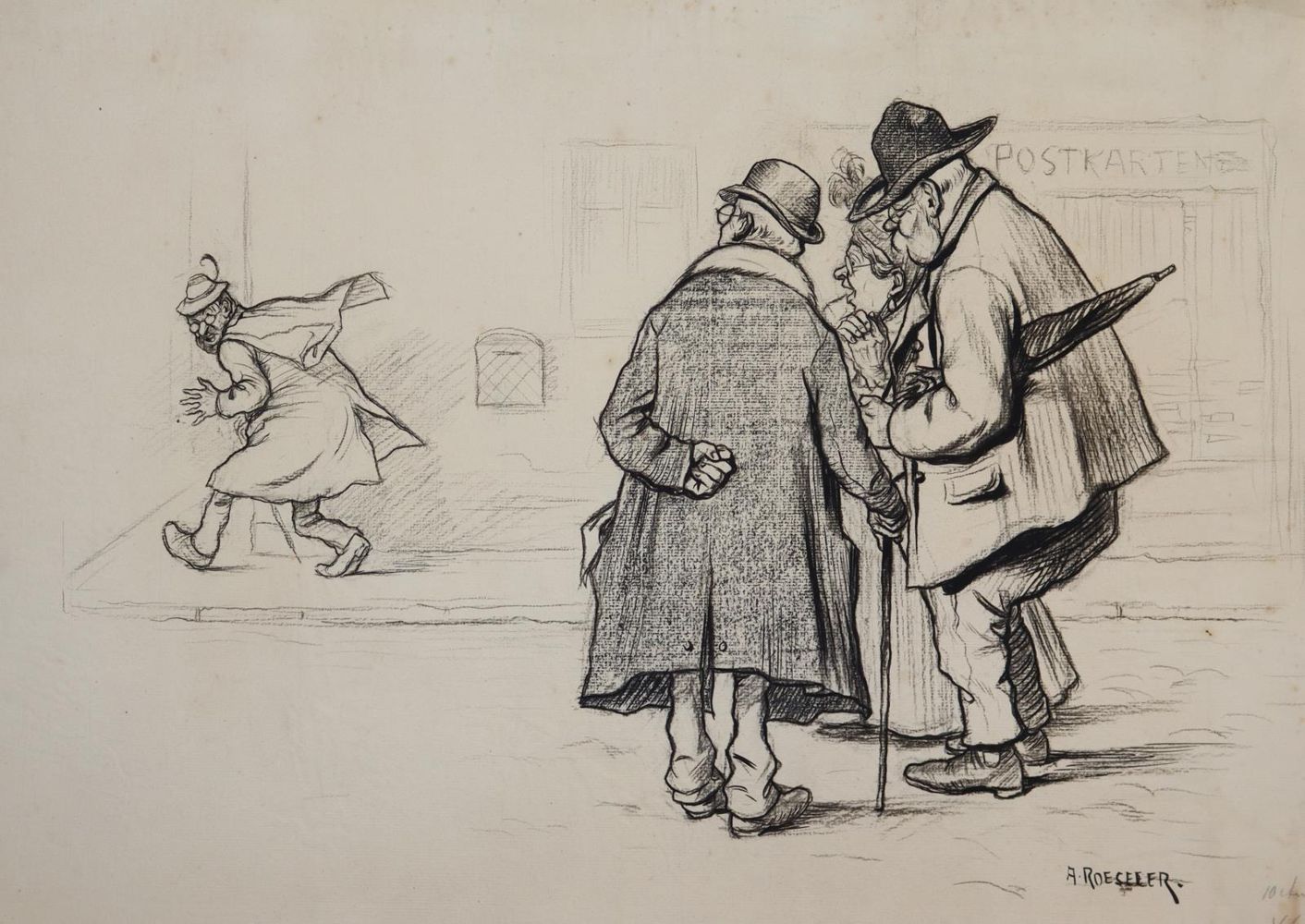 Große Abbildung Nr.13: 143-4030 Roeseler, August: (Künstlergraphik, Karikatur)