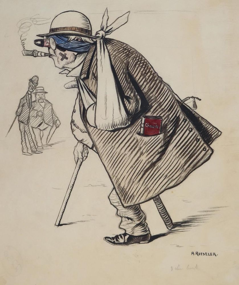 Große Abbildung Nr.14: 143-4030 Roeseler, August: (Künstlergraphik, Karikatur)