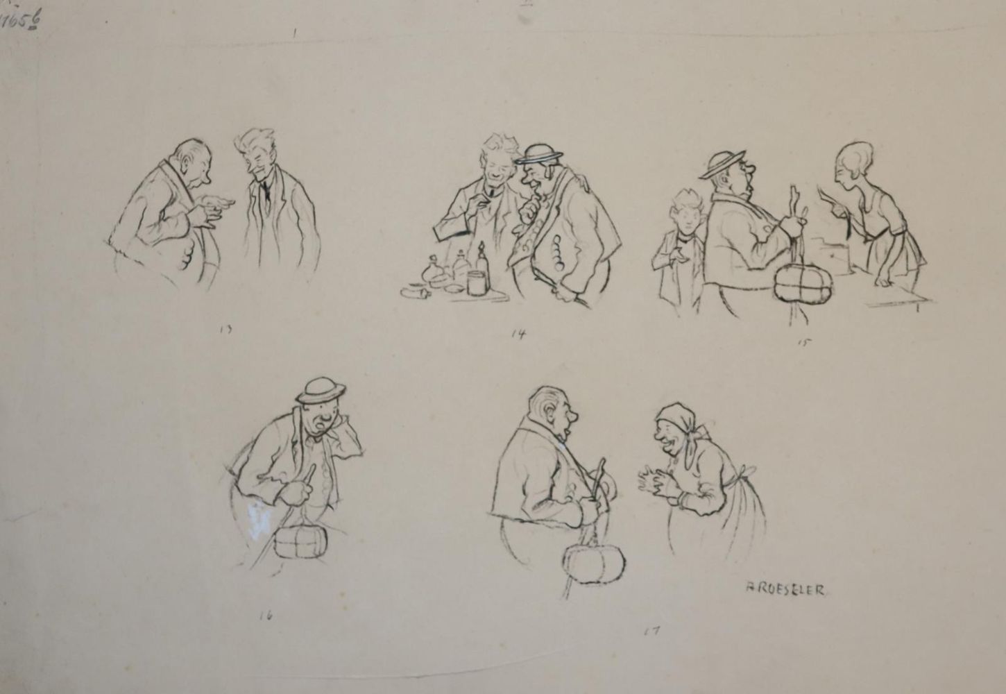Große Abbildung Nr.15: 143-4030 Roeseler, August: (Künstlergraphik, Karikatur)