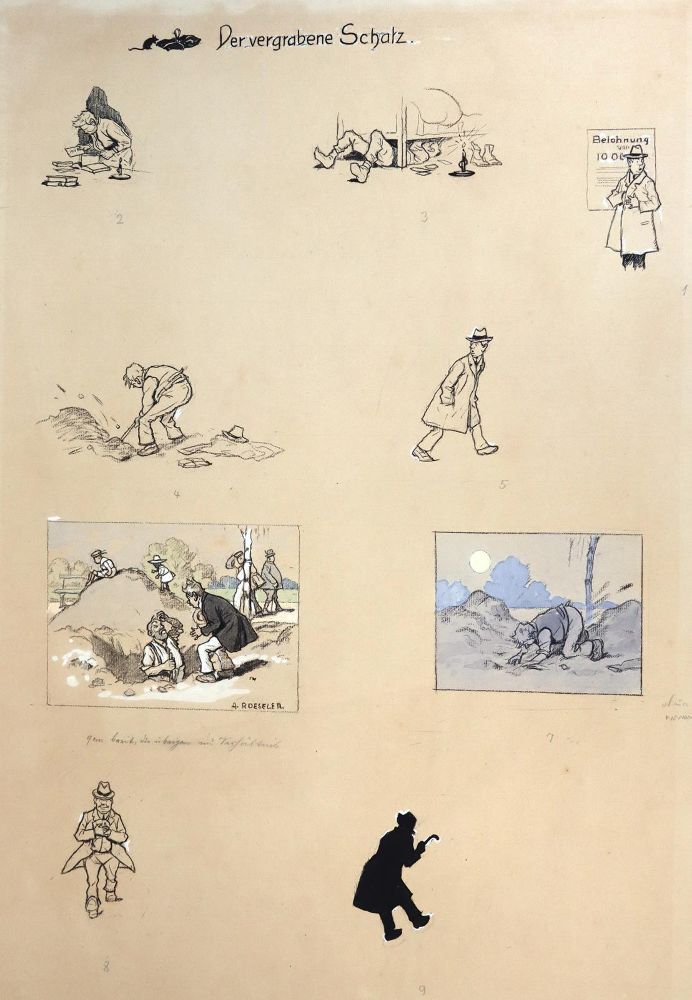 Große Abbildung Nr.2: 143-4030 Roeseler, August: (Künstlergraphik, Karikatur)