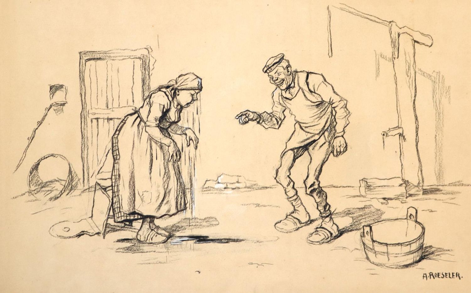 Große Abbildung Nr.9: 143-4030 Roeseler, August: (Künstlergraphik, Karikatur)
