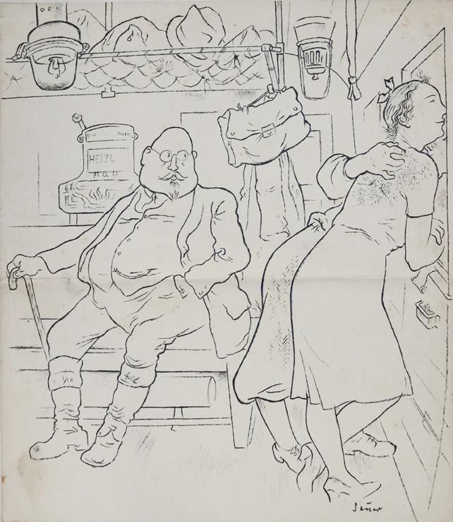 Große Abbildung Nr.1: 143-4033 Sauer, Josef: (Künstlergraphik, Karikatur, Simplicissimus)