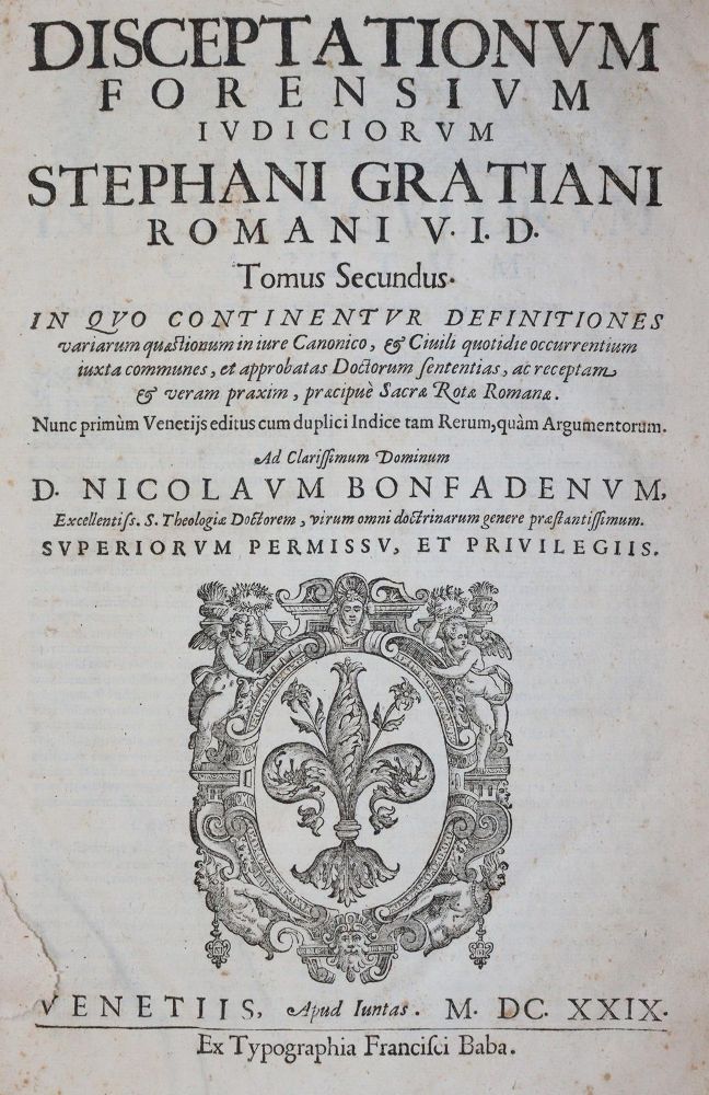 Große Abbildung Nr.1: 143-404 Gratianus,S.: (Juridica und Kriminologie)