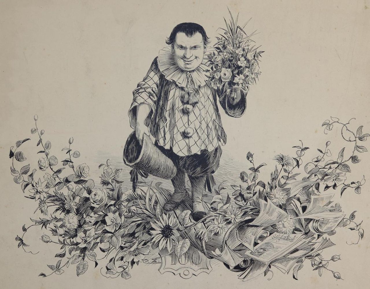 Große Abbildung Nr.3: 143-4040 Zopf, Carl: (Künstlergraphik, Karikatur)