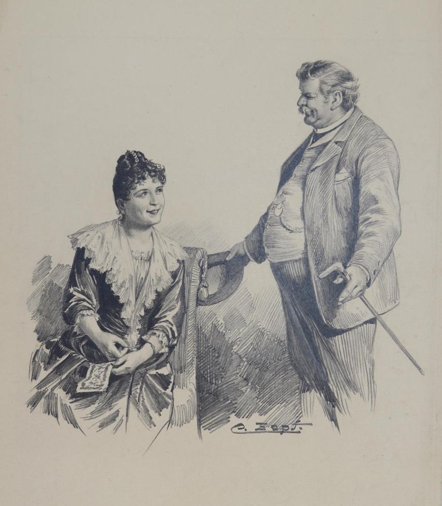 Große Abbildung Nr.5: 143-4040 Zopf, Carl: (Künstlergraphik, Karikatur)