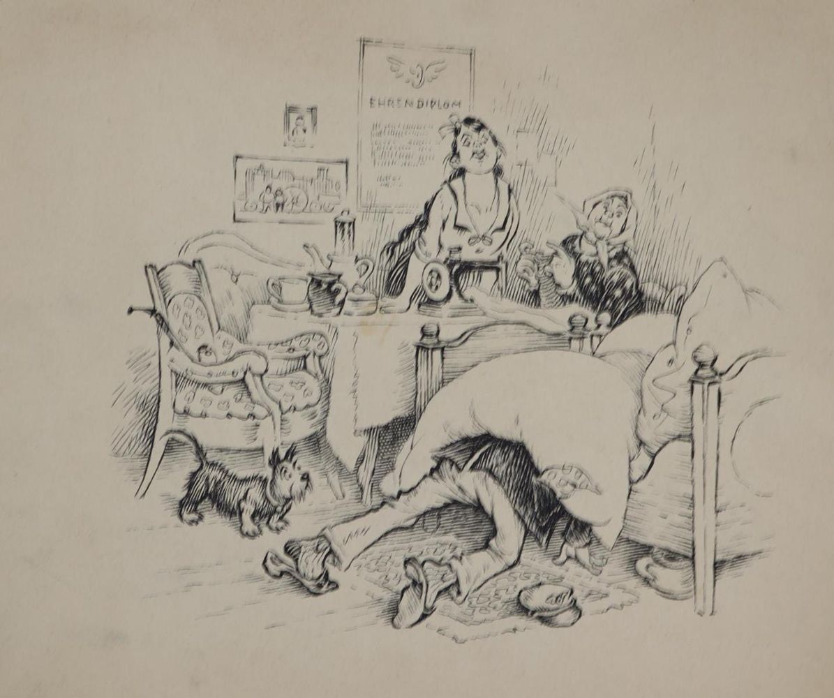 Große Abbildung Nr.6: 143-4040 Zopf, Carl: (Künstlergraphik, Karikatur)