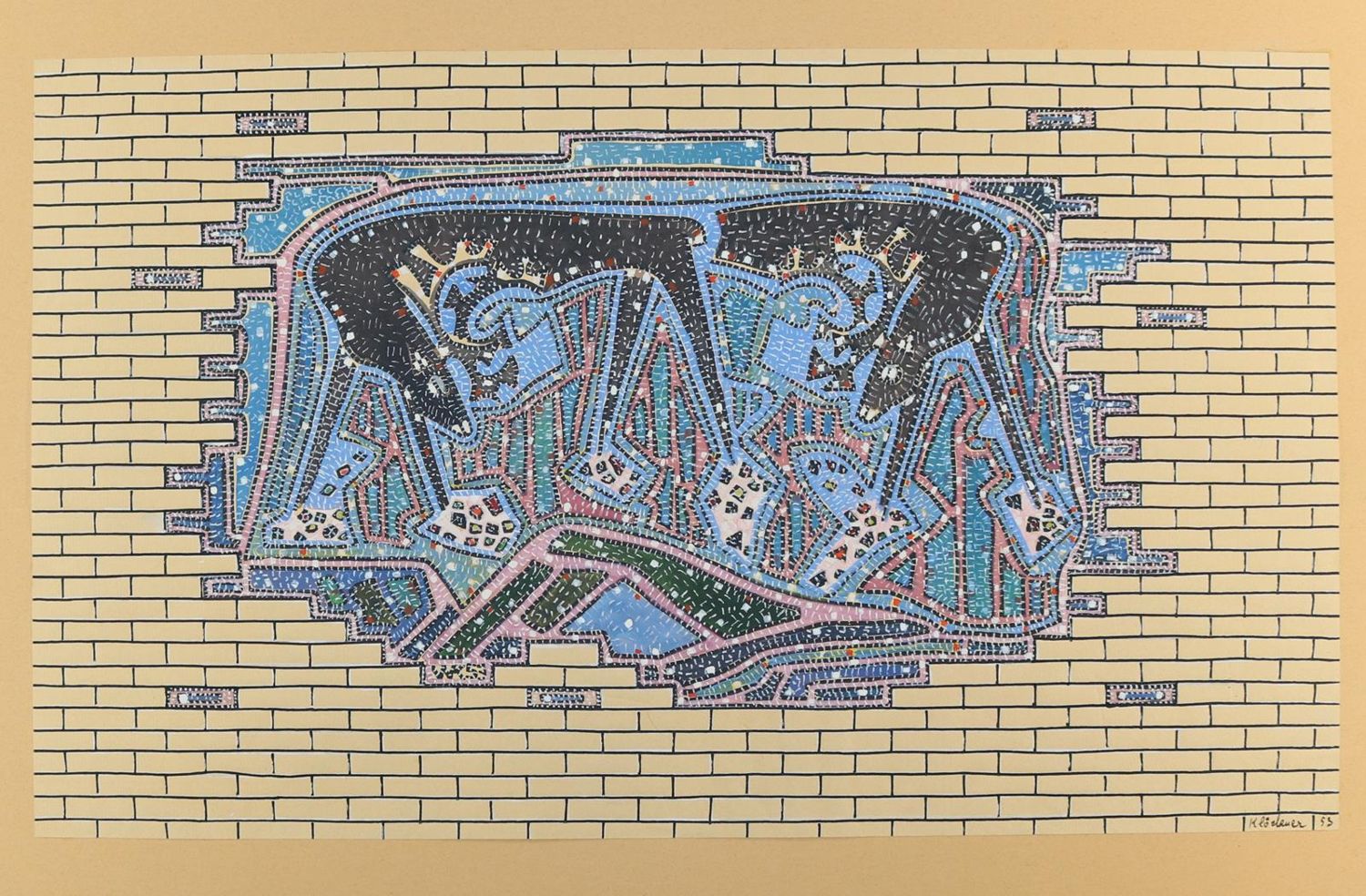 Große Abbildung Nr.2: 143-4056 Klöckner, Walter: (Künstlergraphik)