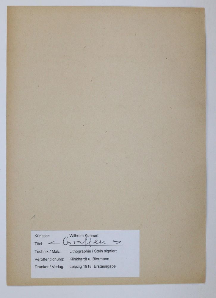 Große Abbildung Nr.2: 143-4125 Kuhnert, Friedich: (Künstlergraphik)