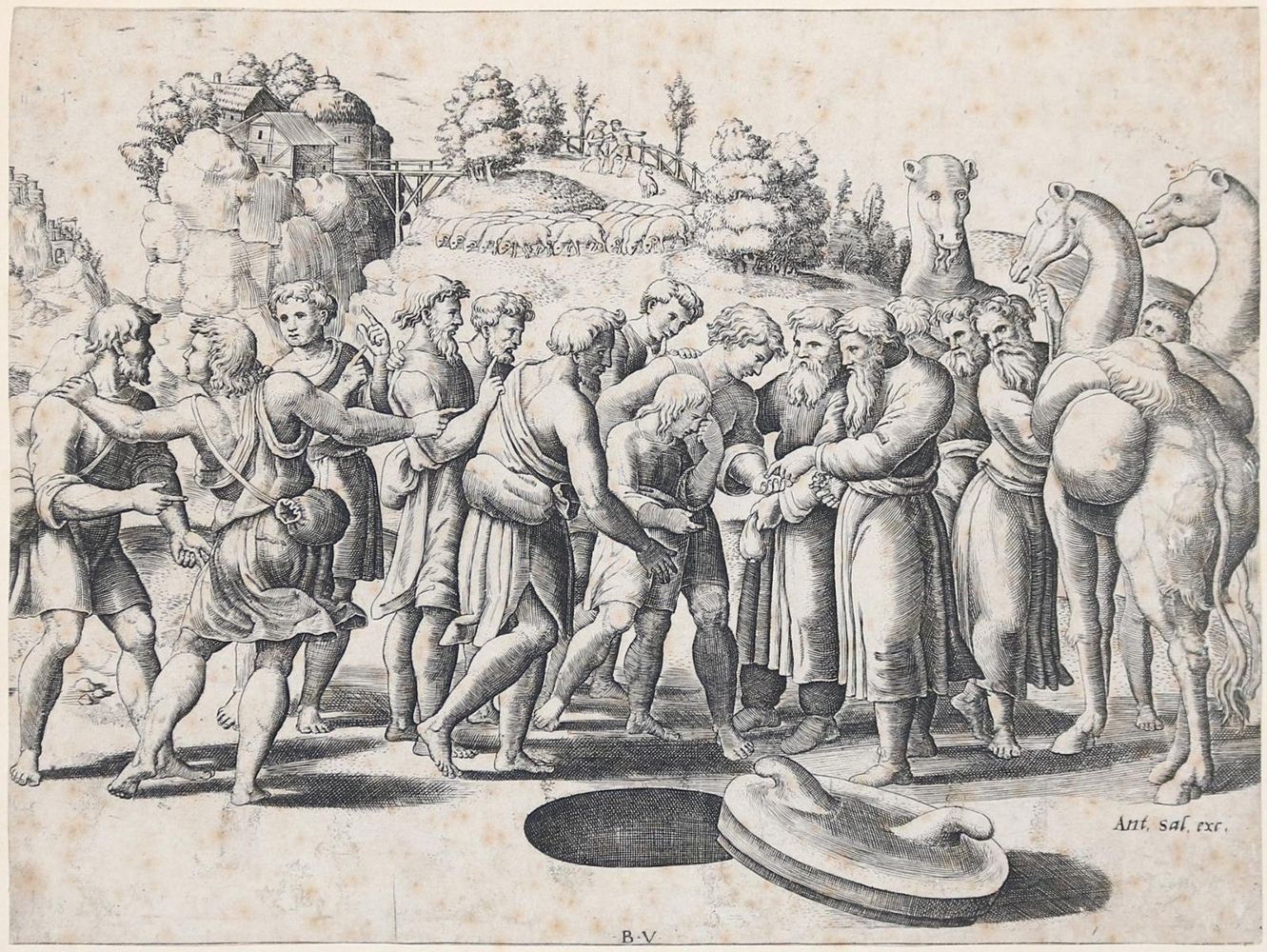 Große Abbildung Nr.1: 143-4222 Meister mit dem Würfel (tätig 1532/33).: (Künstlergraphik)