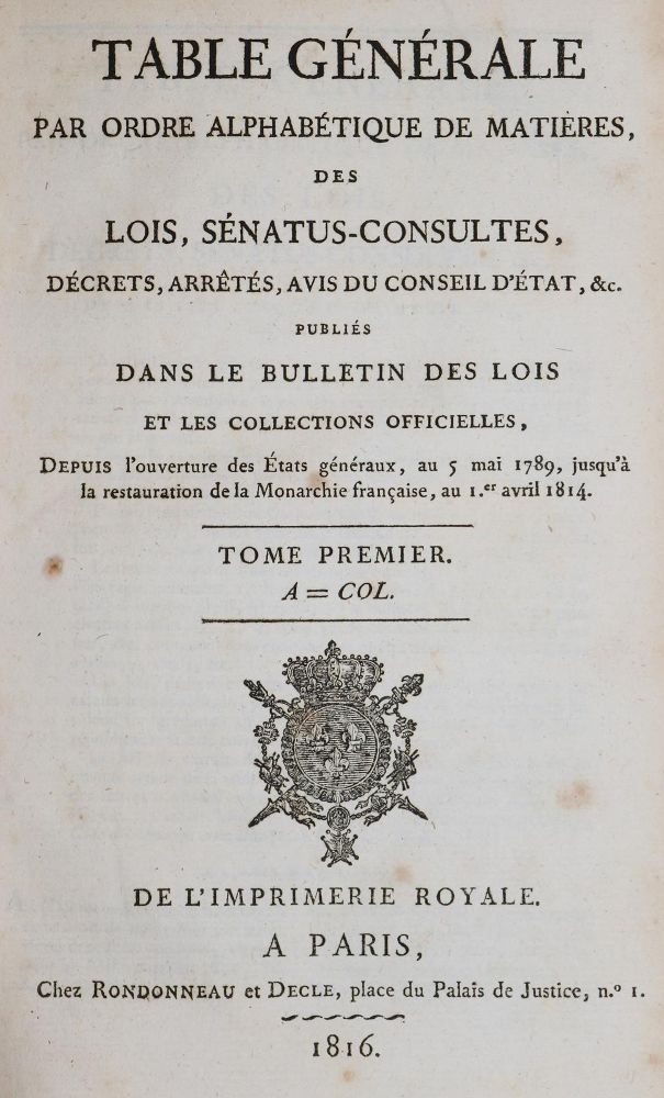 Große Abbildung Nr.1: 143-429 Table generale: (Juridica und Kriminologie)