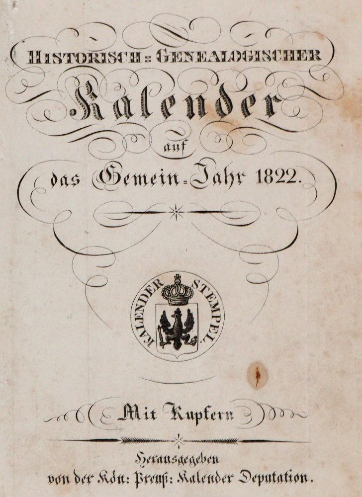 Große Abbildung Nr.1: 143-432 Historisch-genealogischer Kalender: (Kalender)