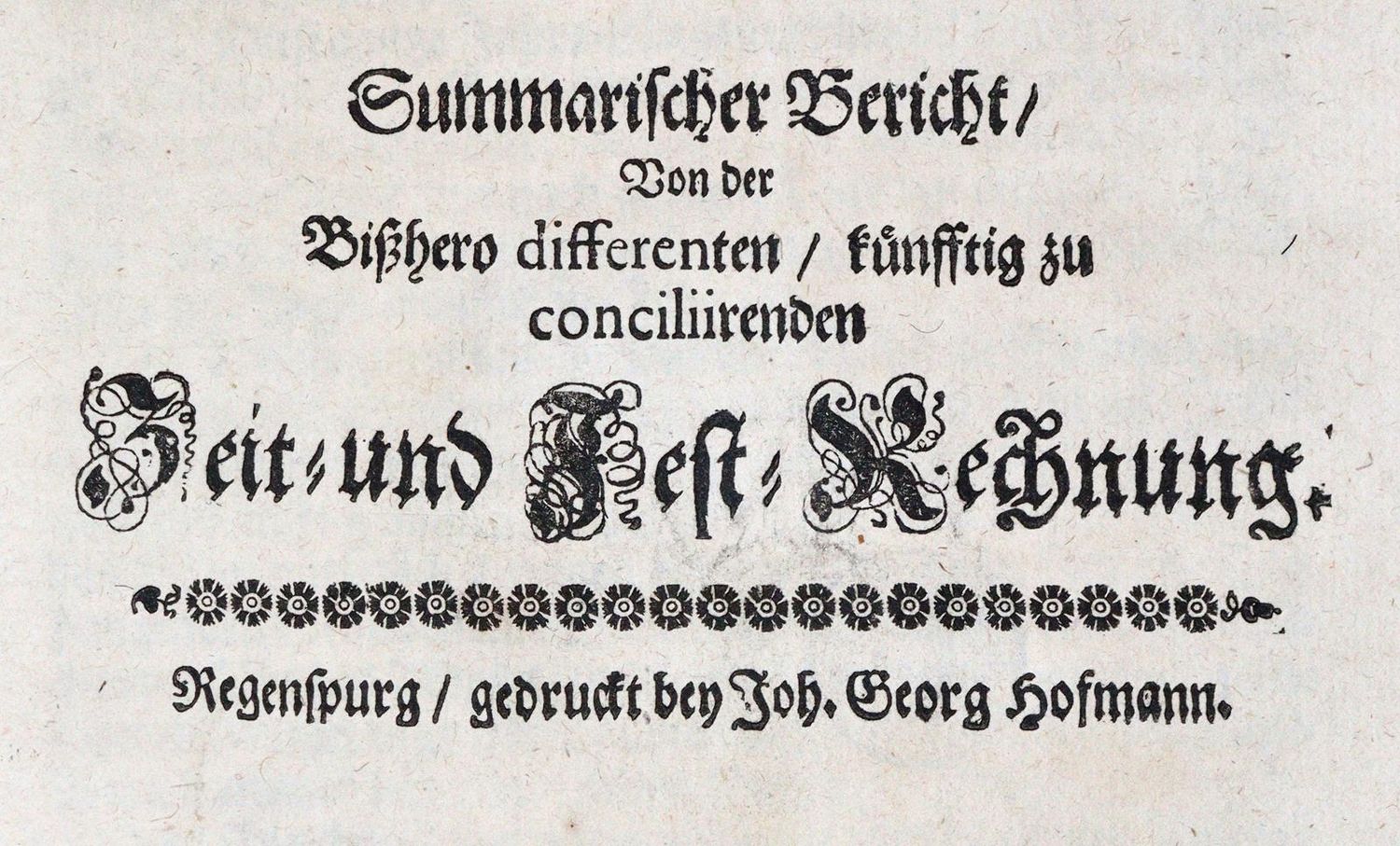 Große Abbildung Nr.1: 143-438 Summarischer Bericht,: (Kalender)