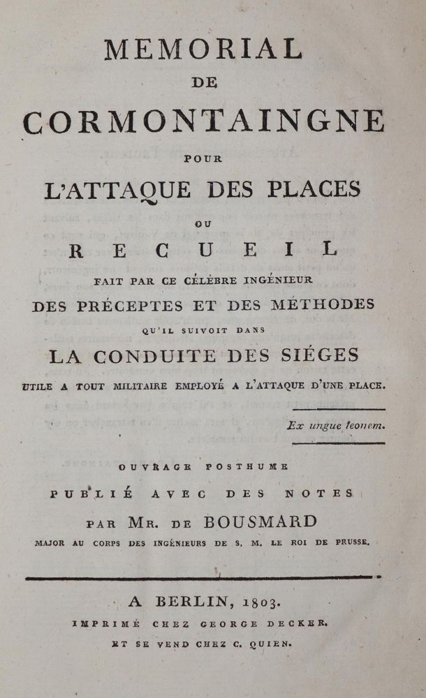 Große Abbildung Nr.3: 143-452 Cormontaingne,L.de.: (Militaria)