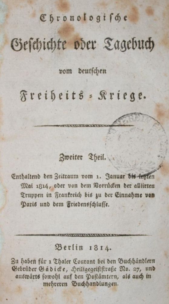 Große Abbildung Nr.1: 143-455 (Gädicke,J.C.): (Militaria)
