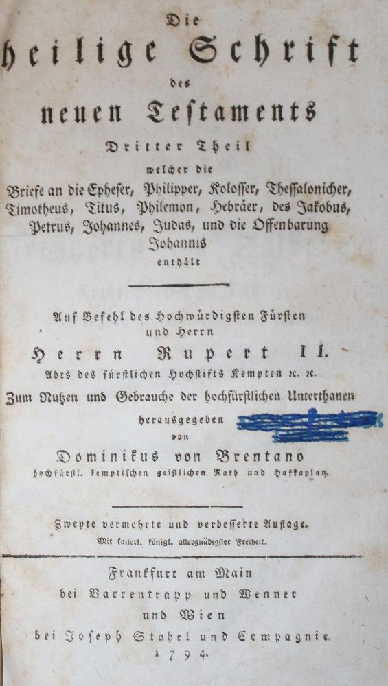 Große Abbildung Nr.2: 143-52 Brentano,D.v. (Hrsg.): (Bibeln)