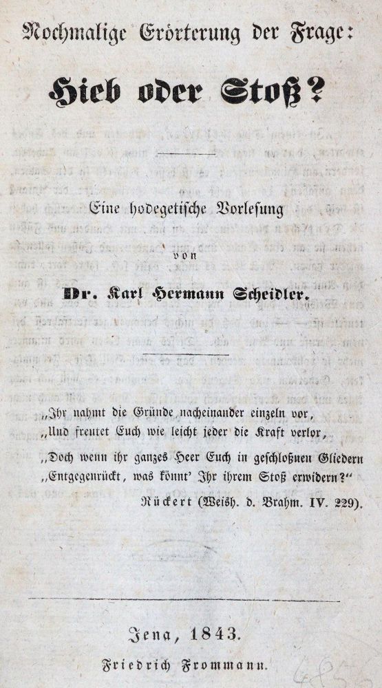 Große Abbildung Nr.1: 143-537 Scheidler,K.H.: (Studentika und Hochschulen, Duell)
