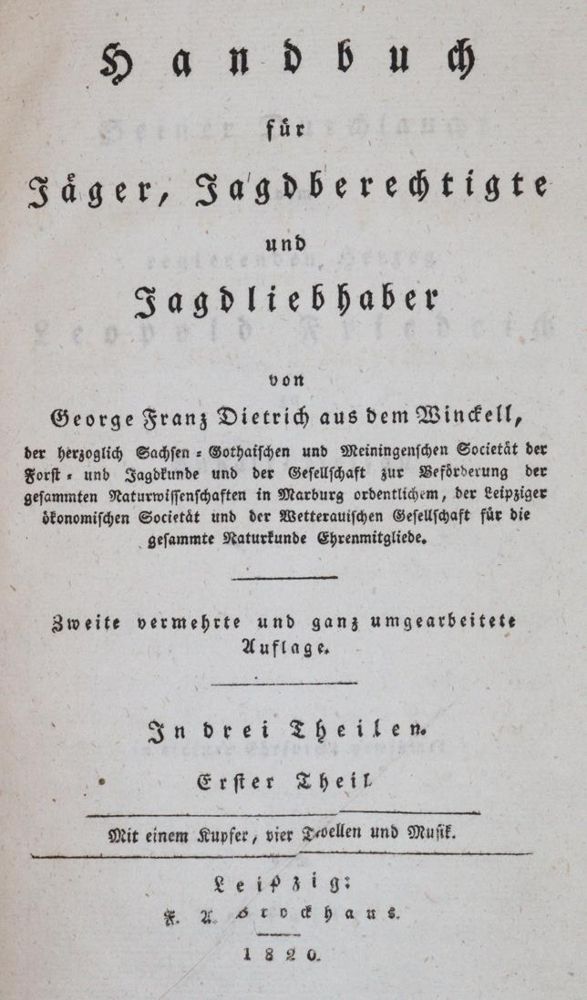 Große Abbildung Nr.1: 143-553 Winckell,G.F.D.a.d.: (Jagd)