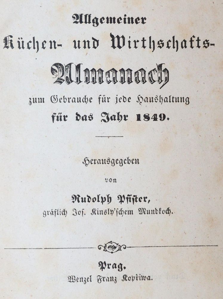 Große Abbildung Nr.1: 143-554 Pfister,R. (Hrsg.).: (Küche und Haushalt, Almanache)