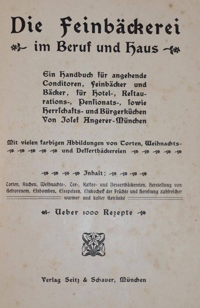 Große Abbildung Nr.1: 143-559 Angerer,J.: (Küche und Haushalt, Bäckerei und Konditorei)