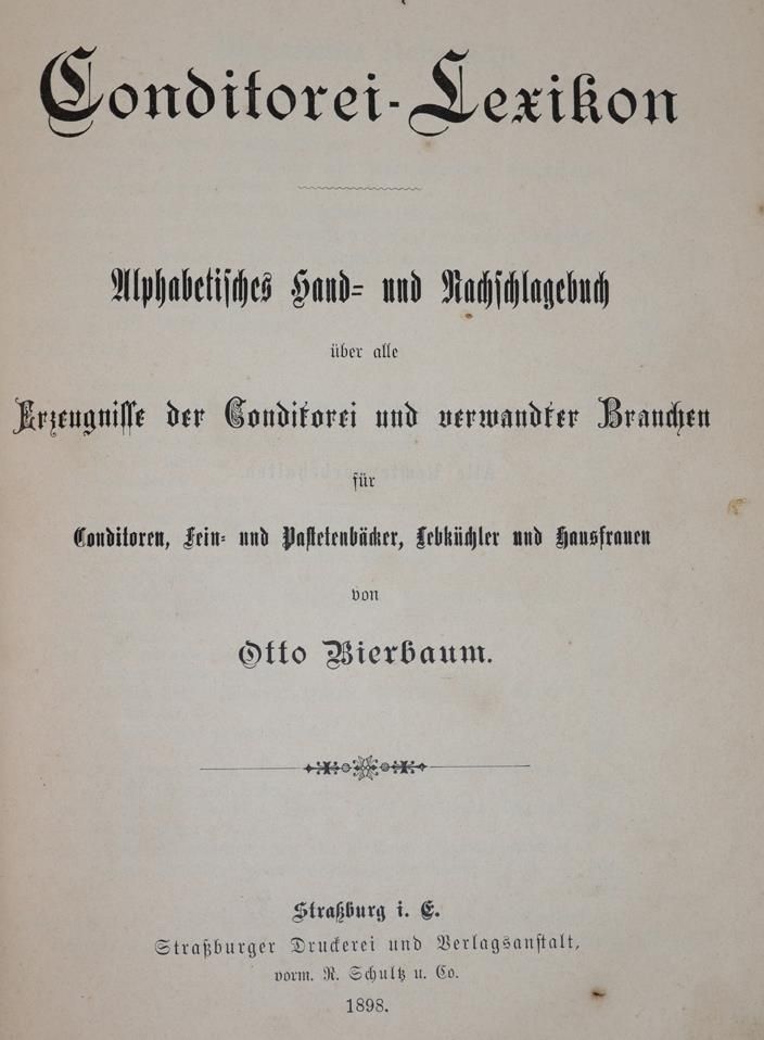 Große Abbildung Nr.1: 143-560 Bierbaum,O.: (Küche und Haushalt, Bäckerei und Konditorei)
