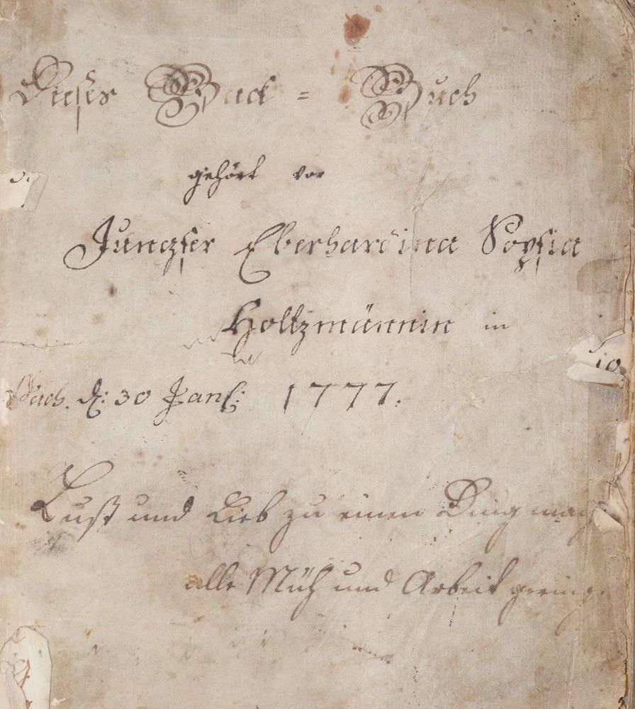 Große Abbildung Nr.2: 143-563 Holtzmann,E.S.: (Küche und Haushalt, Bäckerei und Konditorei, Handschriften)