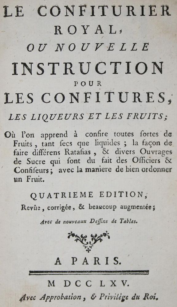 Große Abbildung Nr.1: 143-567 (Massialot,F.).: (Küche und Haushalt, Bäckerei und Konditorei)