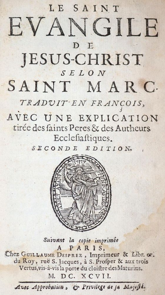 Große Abbildung Nr.1: 143-57 Le Maistre de Sacy,(L.I.).: (Bibeln)