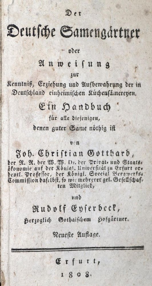 Große Abbildung Nr.1: 143-577 Gotthard,J.C. u. R.Eyserbeck.: (Küche und Haushalt, Garten)