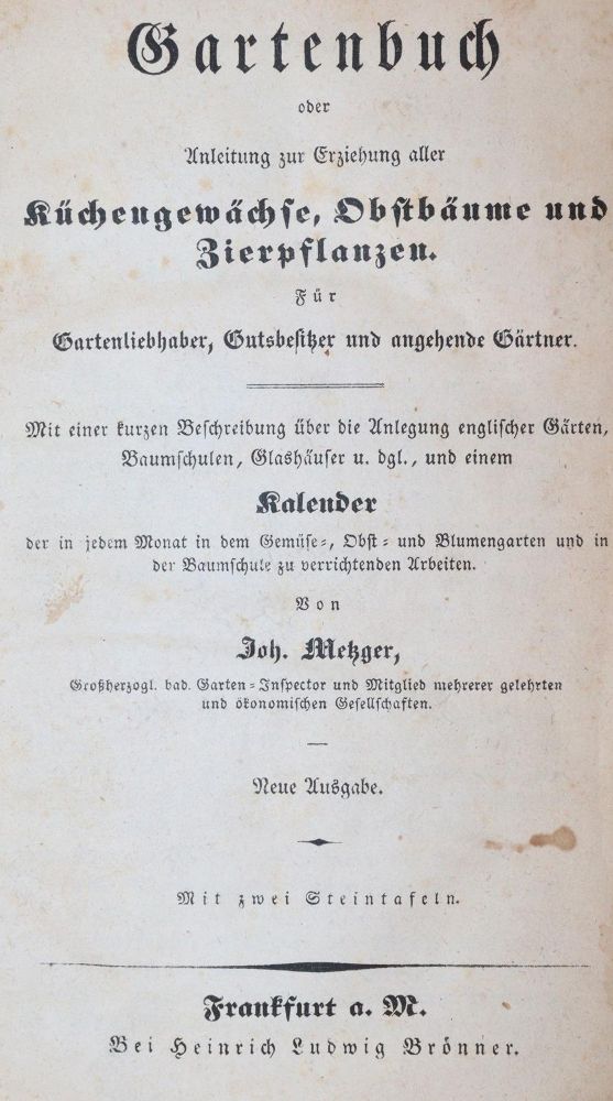 Große Abbildung Nr.1: 143-578 Metzger,J.: (Küche und Haushalt, Garten)