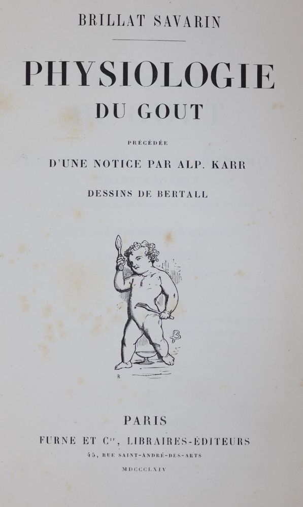 Große Abbildung Nr.1: 143-581 Brillat-Savarin,(J.A.).: (Küche und Haushalt, Gastrosophie)