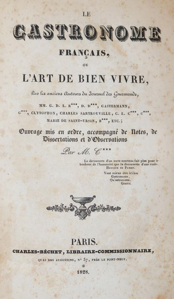 Große Abbildung Nr.1: 143-582 Gastronome Francais, Le,: (Küche und Haushalt, Gastrosophie)
