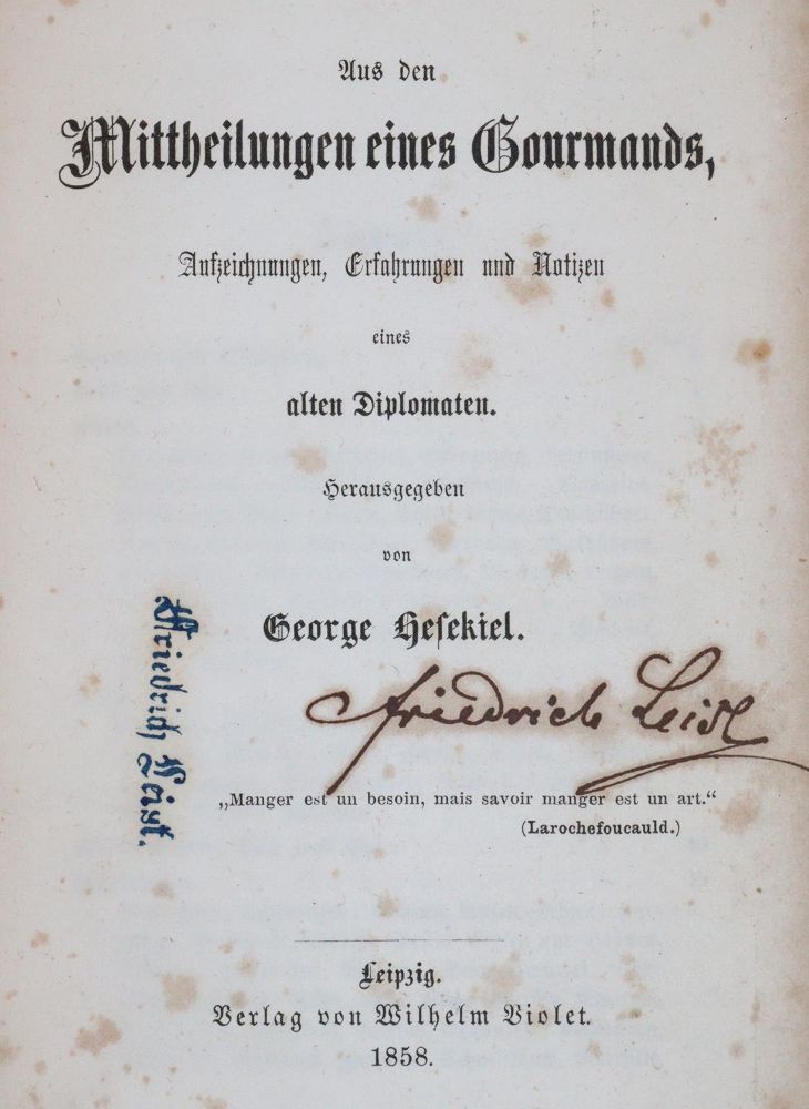 Große Abbildung Nr.1: 143-583 Hesekiel,G.: (Küche und Haushalt, Gastrosophie)