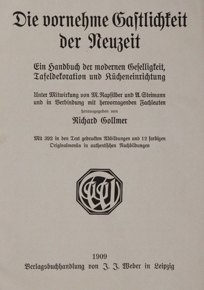 Große Abbildung Nr.1: 143-586 Sammlung: (Küche und Haushalt, Gastrosophie)