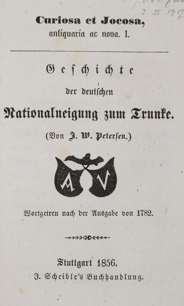 Große Abbildung Nr.1: 143-597 Petersen,J.W.: (Küche und Haushalt, Getränke)