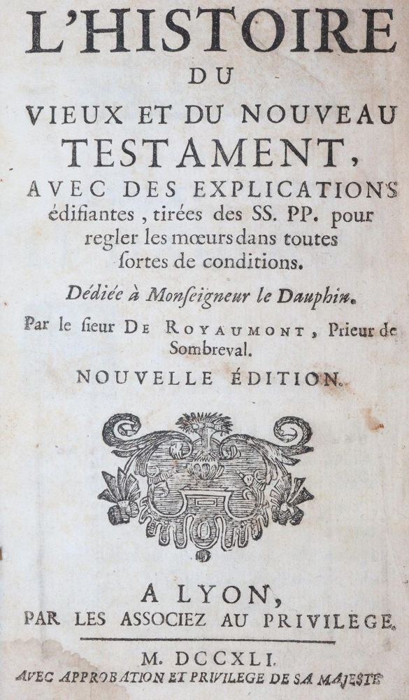 Große Abbildung Nr.1: 143-60 Royaumont (d.i. N.Fontaine).: (Bibeln)
