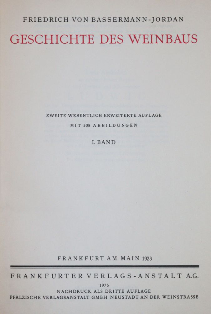 Große Abbildung Nr.1: 143-602 Bassermann-Jordan,F.: (Küche und Haushalt, Getränke, Wein)
