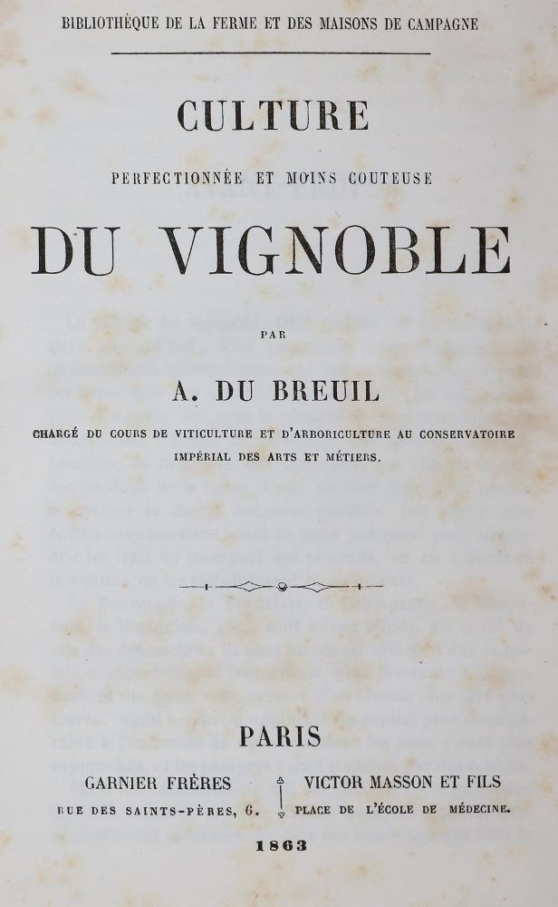 Große Abbildung Nr.1: 143-609 Breuil,A.de.: (Küche und Haushalt, Getränke, Wein)