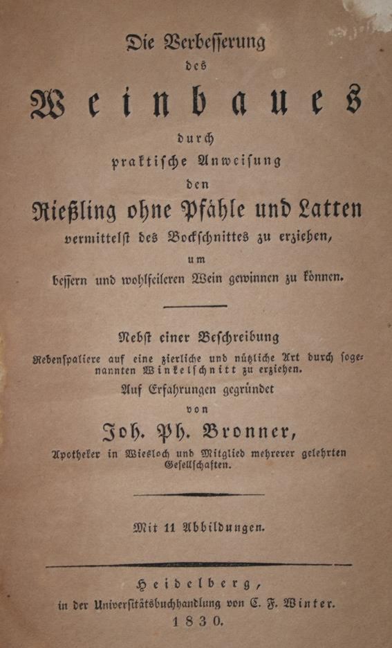 Große Abbildung Nr.1: 143-610 Bronner,J.: (Küche und Haushalt, Getränke, Wein)
