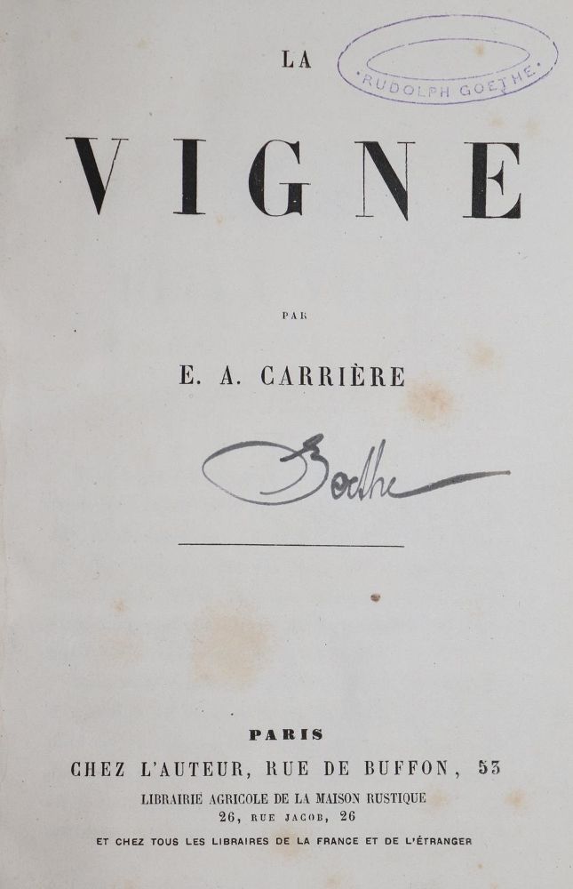 Große Abbildung Nr.1: 143-616 Carrierère,E.A.: (Küche und Haushalt, Getränke, Wein)
