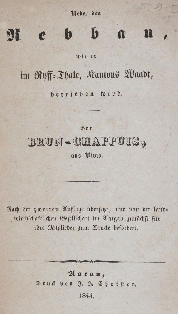 Große Abbildung Nr.1: 143-618 Chappuis-Brun.: (Küche und Haushalt, Getränke, Wein)