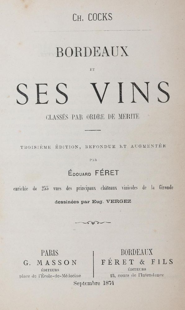 Große Abbildung Nr.1: 143-621 Cocks (Charles).: (Küche und Haushalt, Getränke, Wein)