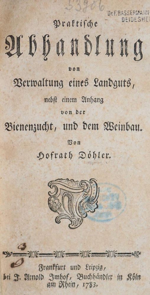Große Abbildung Nr.1: 143-625 Doehler,J.F.: (Küche und Haushalt, Getränke, Wein)
